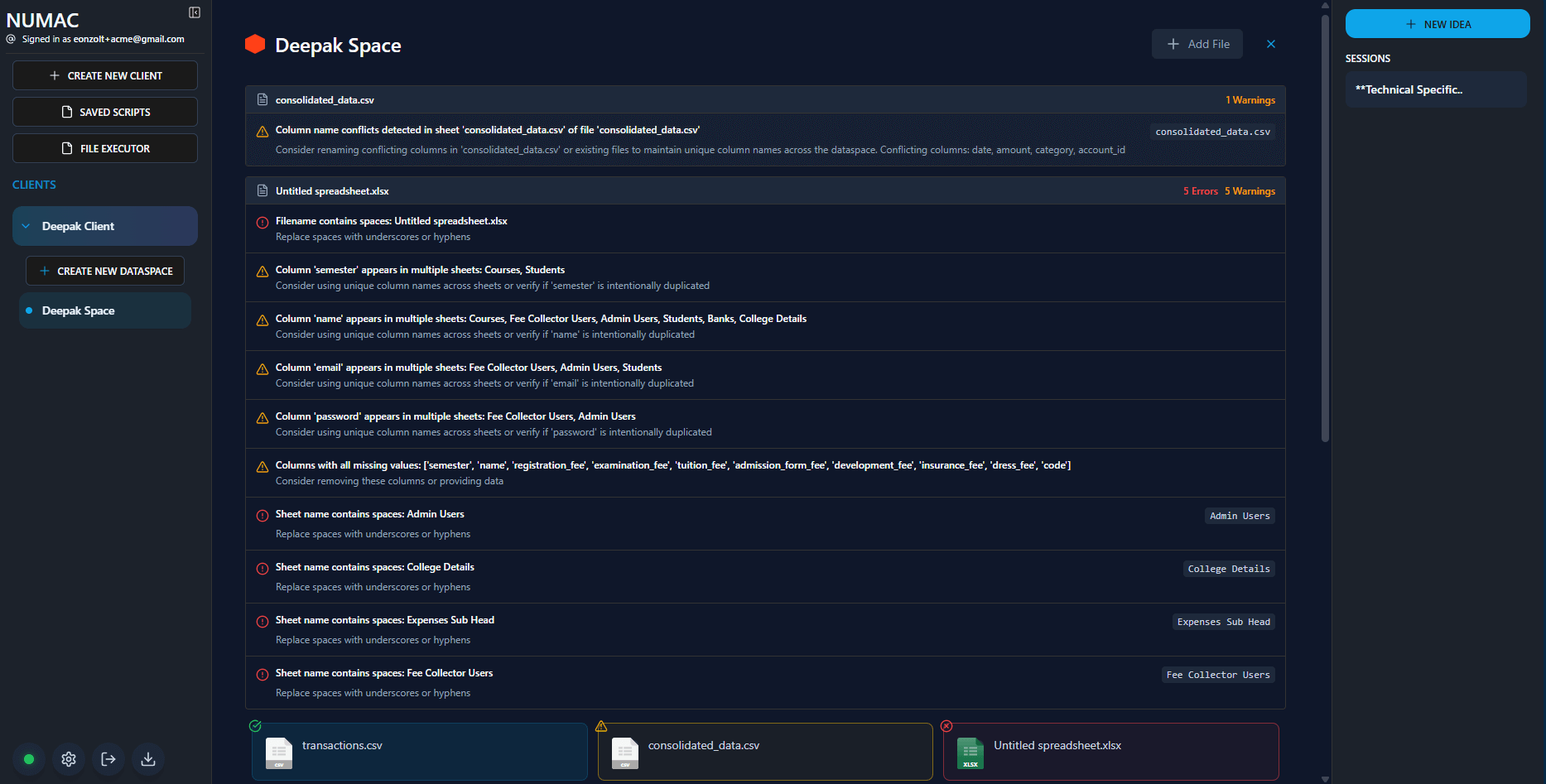 Secure financial analysis platform for professionals