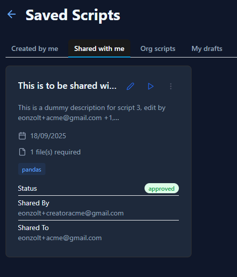 Project Screen